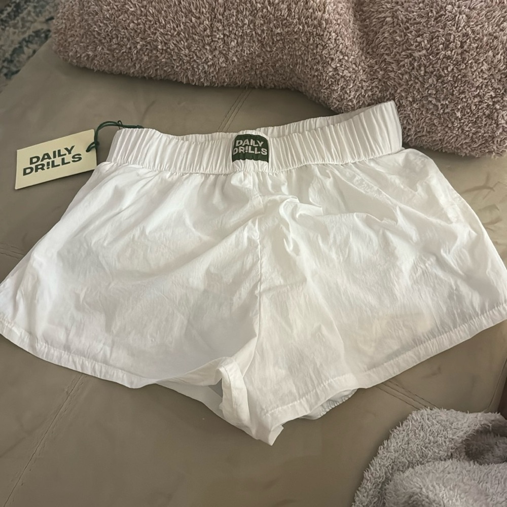 Daily Drills White Athletic Shorts